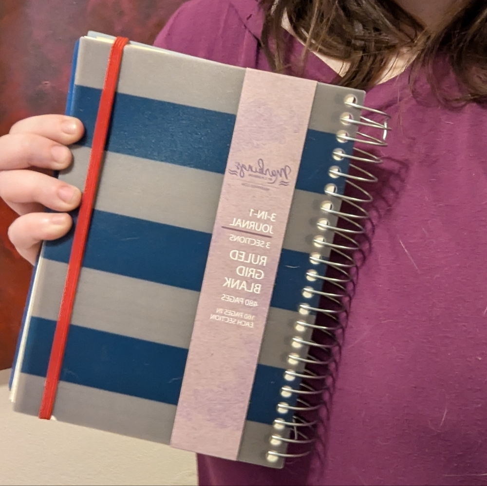 Markings Blue and Gray 3-in-1 Journal